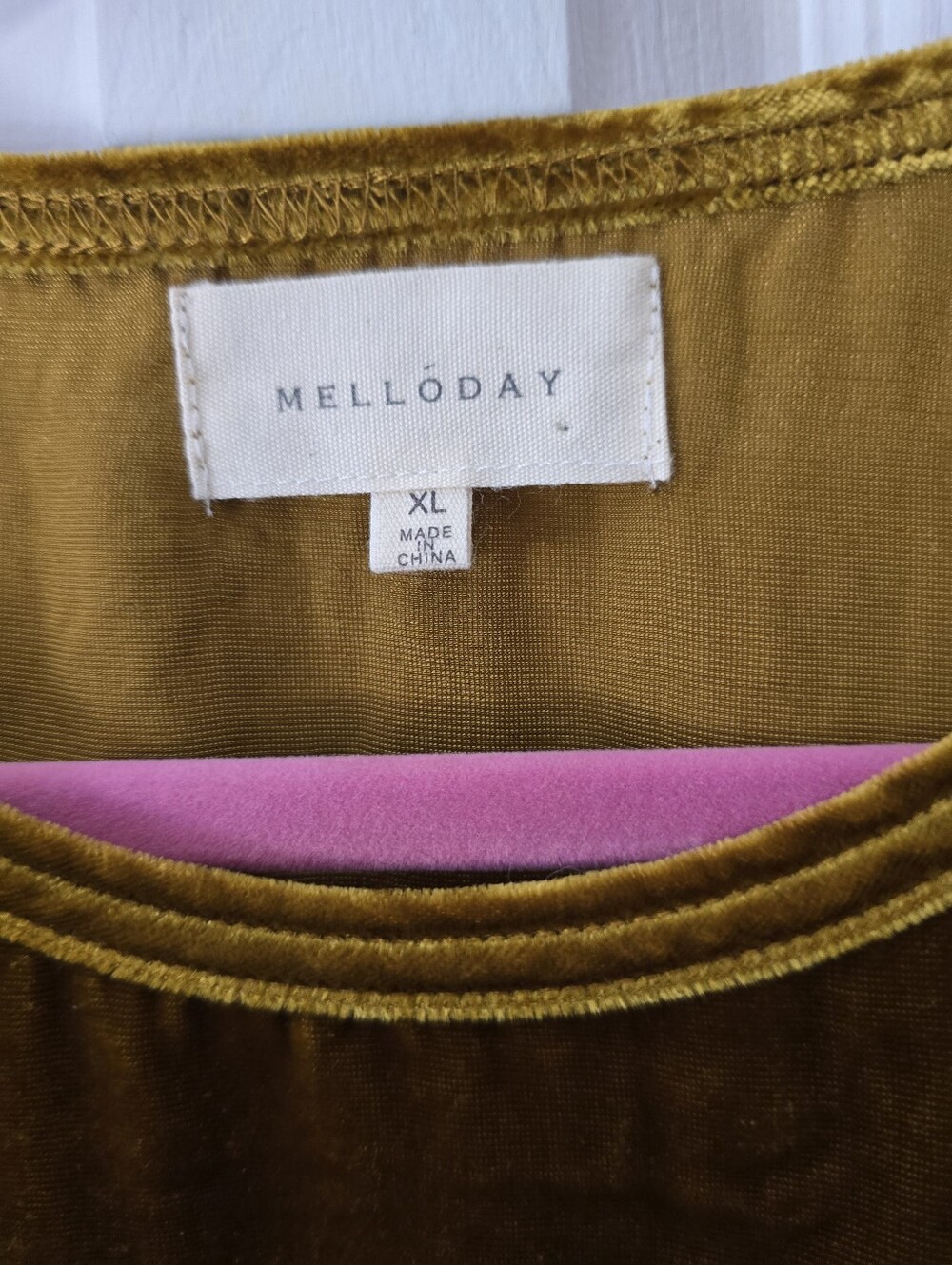 MELLODAY Velvet Top in Mustard Gold - Picture 2 of 3